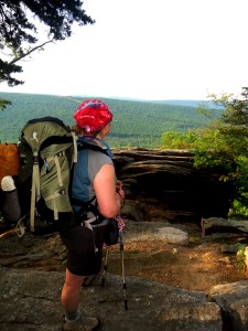 BoobOnARock taking in the view at Table Rock